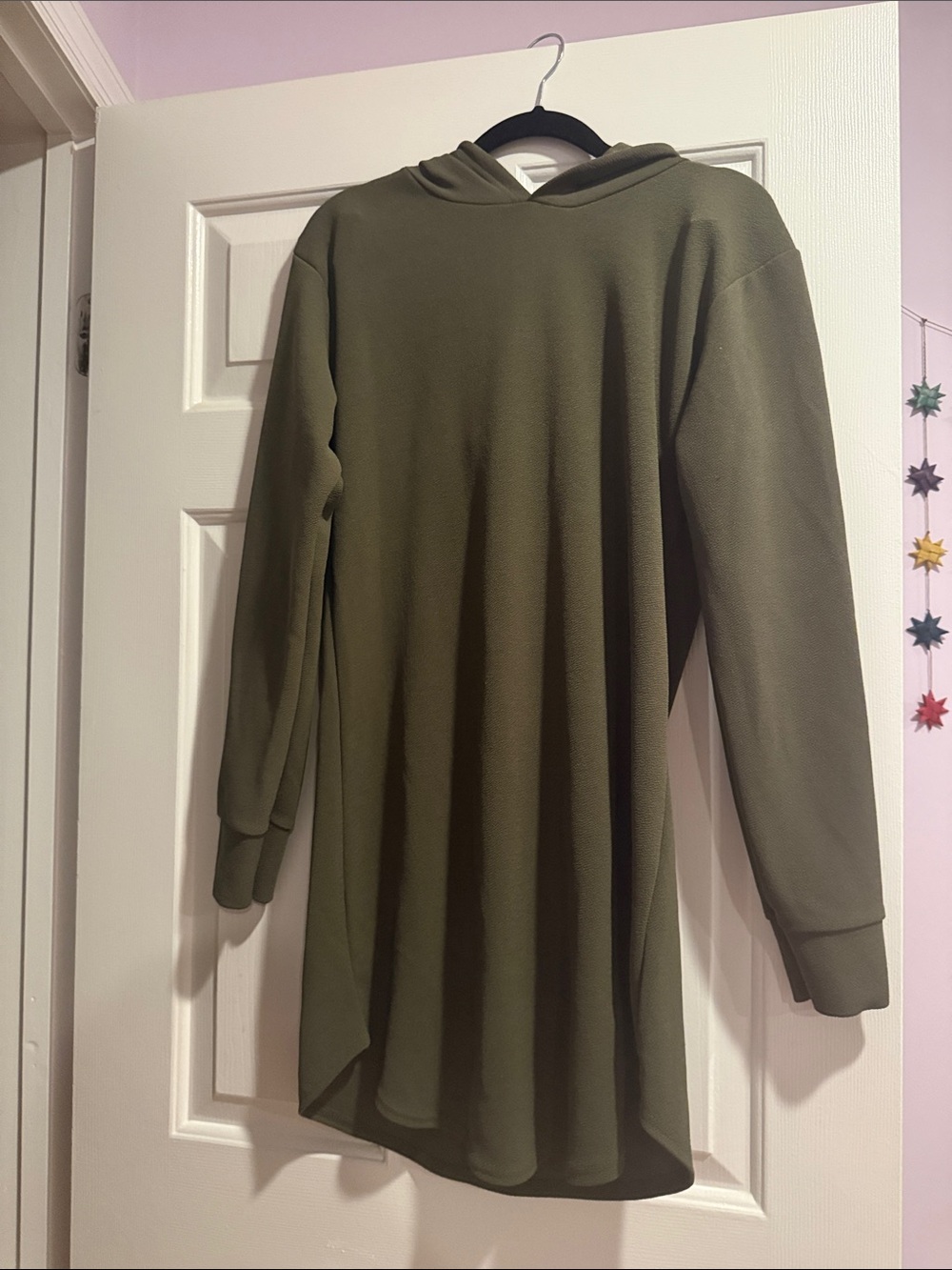 Olive Green Long Hoodie Tunic